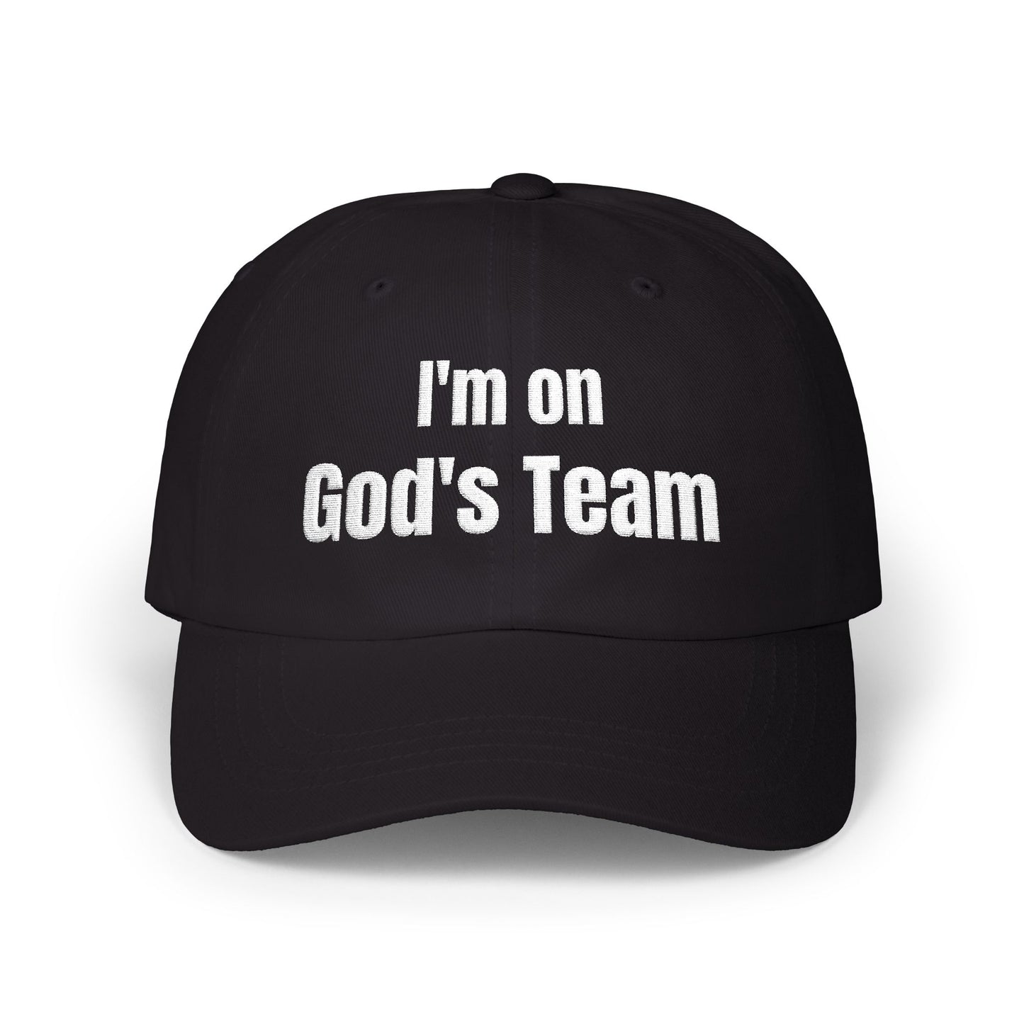 I'm On God's Team Christian Hat, Faith Dad Cap for Men & Women | Christian hat | Custom Church Merch