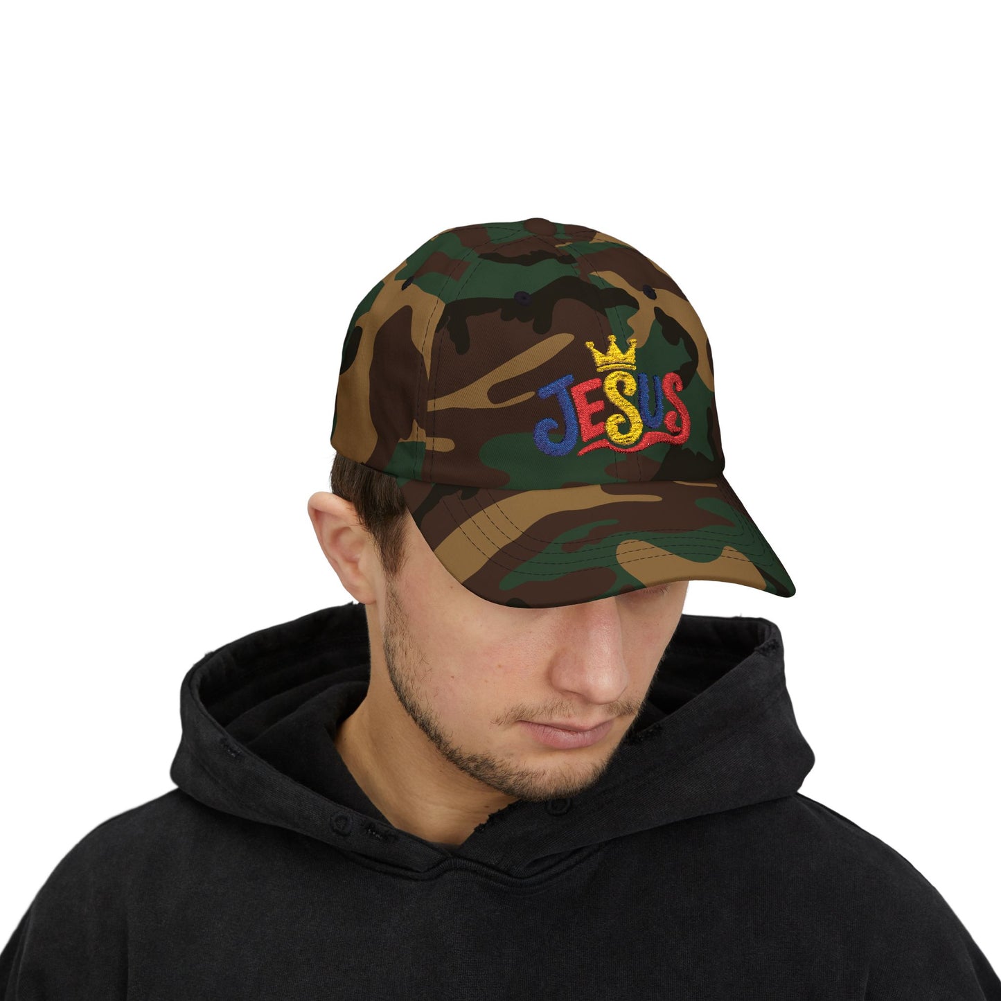 Christian Hat Jesus Crown Embroidered Baseball Cap