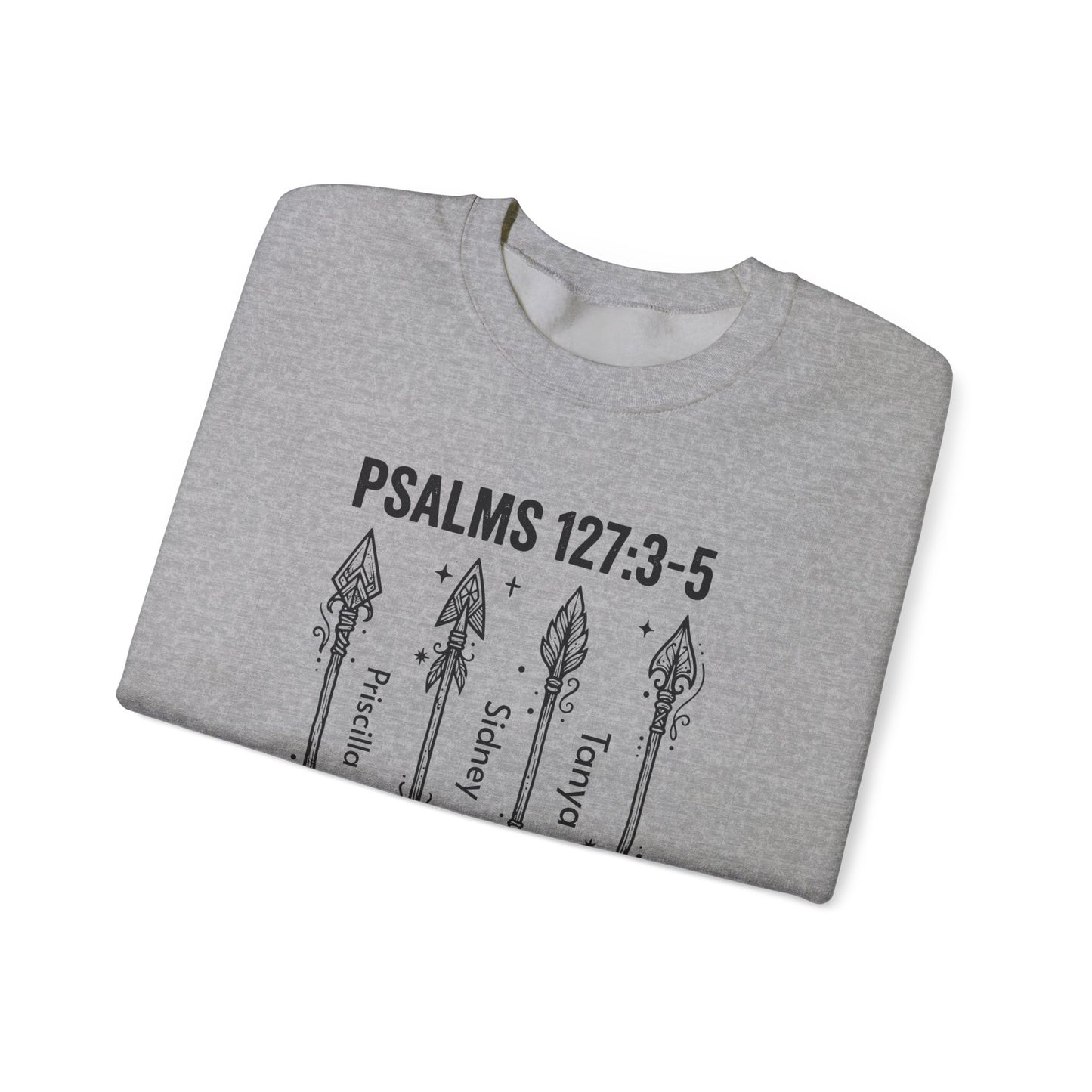 Psalm 127:3-5 Personalized Crewneck Sweatshirt | Christian hoodie | Custom Church Merch