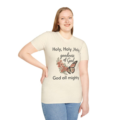 Personalized Scripture T-Shirt — Monarch Butterfly & Flowers | Christian shirt | Custom Church Merch