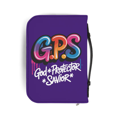 Colorful Bible Cover | G.P.S. God Protector Savior | Christian Gift, Religious Accessory, Bible Case, Faith Journal Holder, Church Supplies