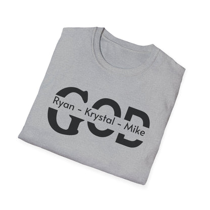 Personalized God Name Stripe T-Shirt — Add Kids Names Faith Tee (e.g., Ryan • Kr | Christian shirt | Custom Church Merch