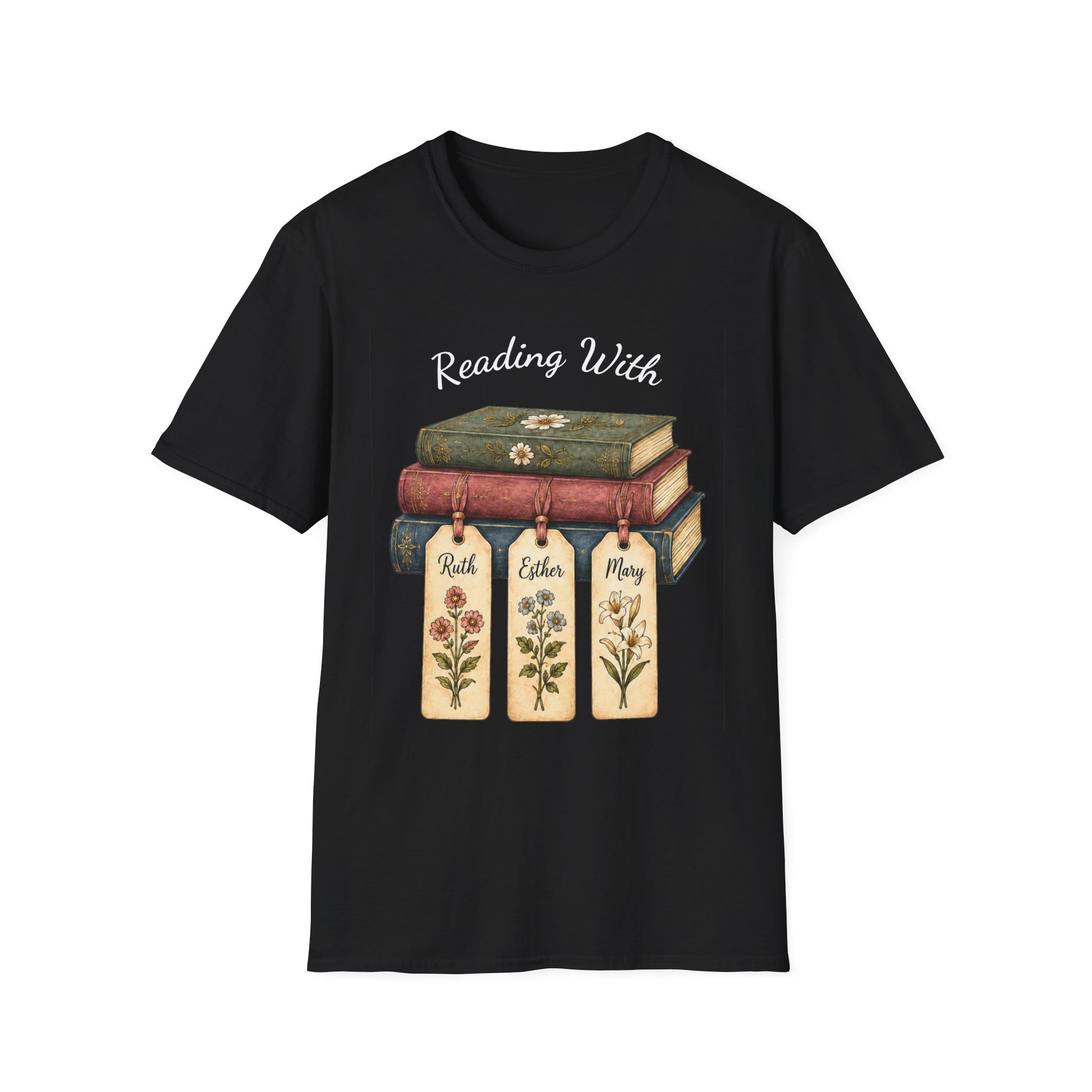 Christian Book Lover Shirt for Women – Reading With Ruth Esther & Mary Bible Stu | Christian shirt | Custom Church Merch