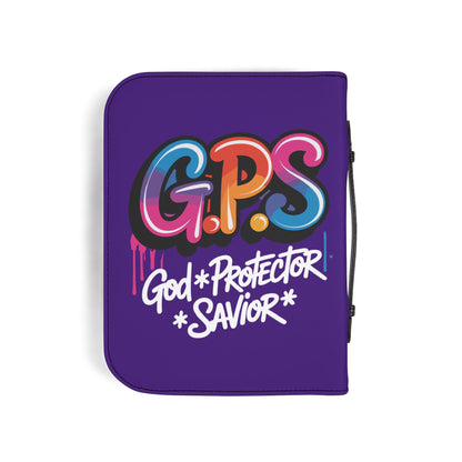 Colorful Bible Cover | G.P.S. God Protector Savior | Christian Gift, Religious Accessory, Bible Case, Faith Journal Holder, Church Supplies