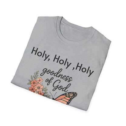 Personalized Scripture T-Shirt — Monarch Butterfly & Flowers | Christian shirt | Custom Church Merch