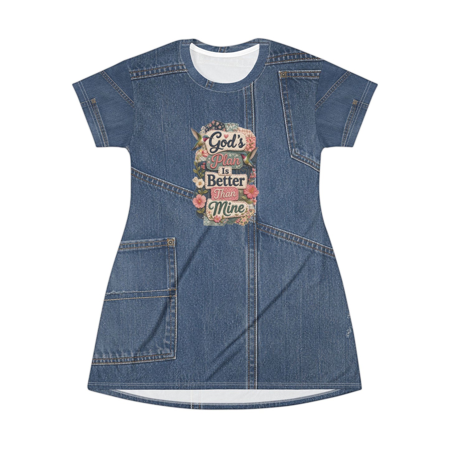 God's Plan Is Better Than Mine T-Shirt Dress | Christian shirt dress | Custom Church Merch