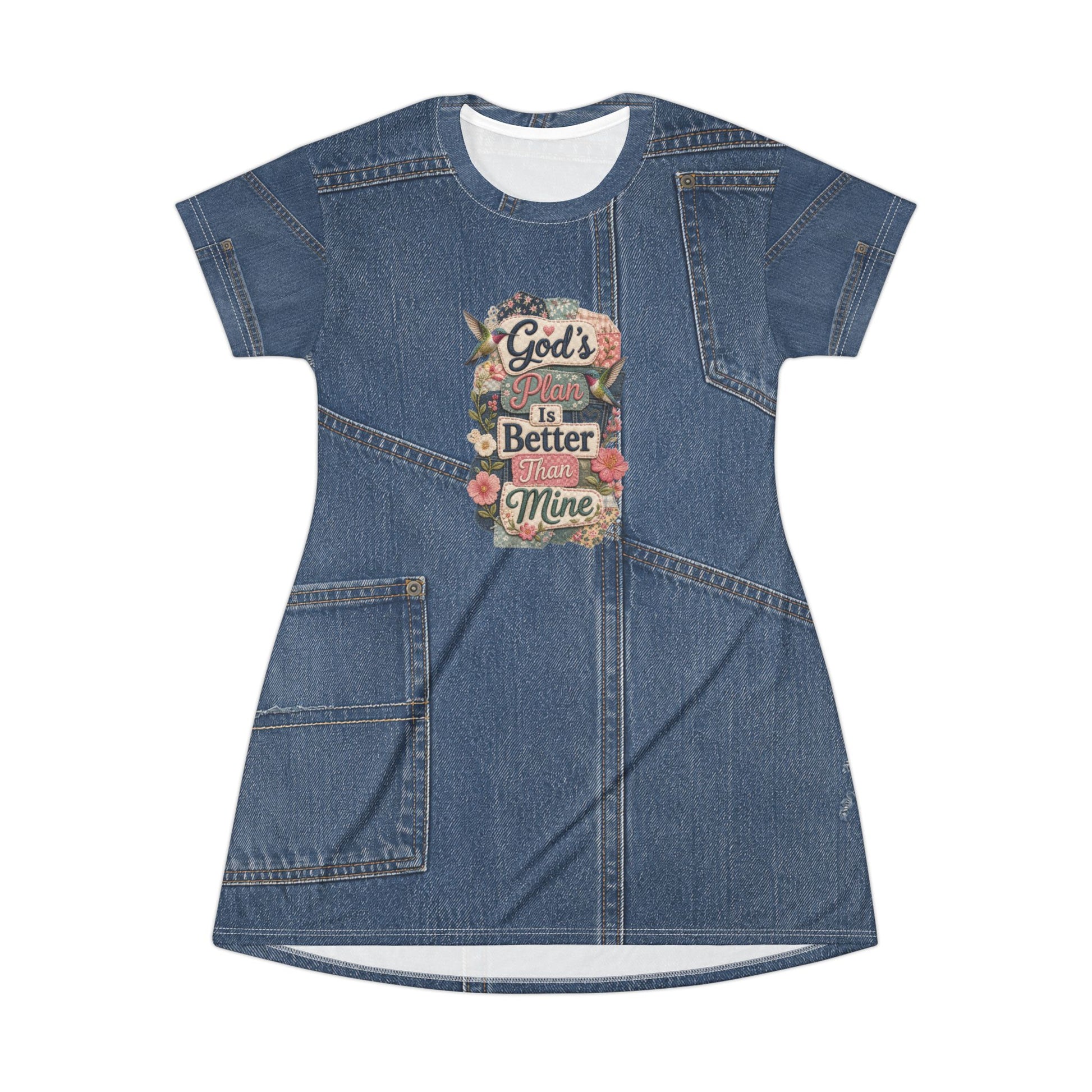 God's Plan Is Better Than Mine T-Shirt Dress | Christian shirt dress | Custom Church Merch