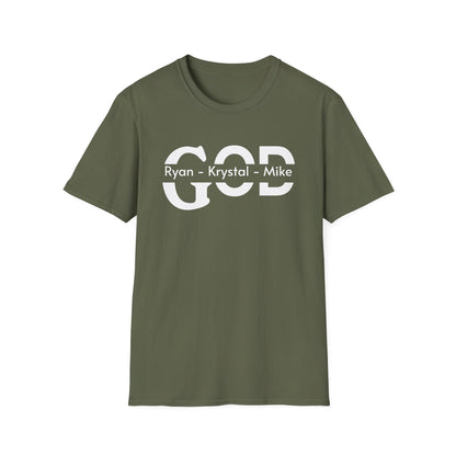 Personalized God Name Stripe T-Shirt — Add Kids Names Faith Tee (e.g., Ryan • Kr | Christian shirt | Custom Church Merch
