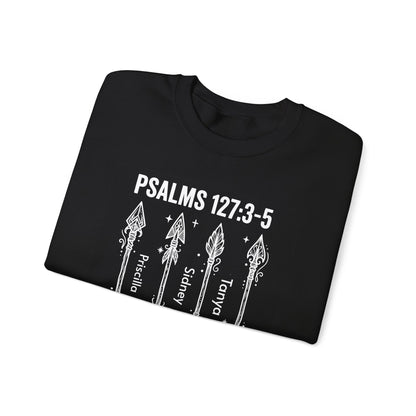 Psalm 127:3-5 Personalized Crewneck Sweatshirt | Christian hoodie | Custom Church Merch