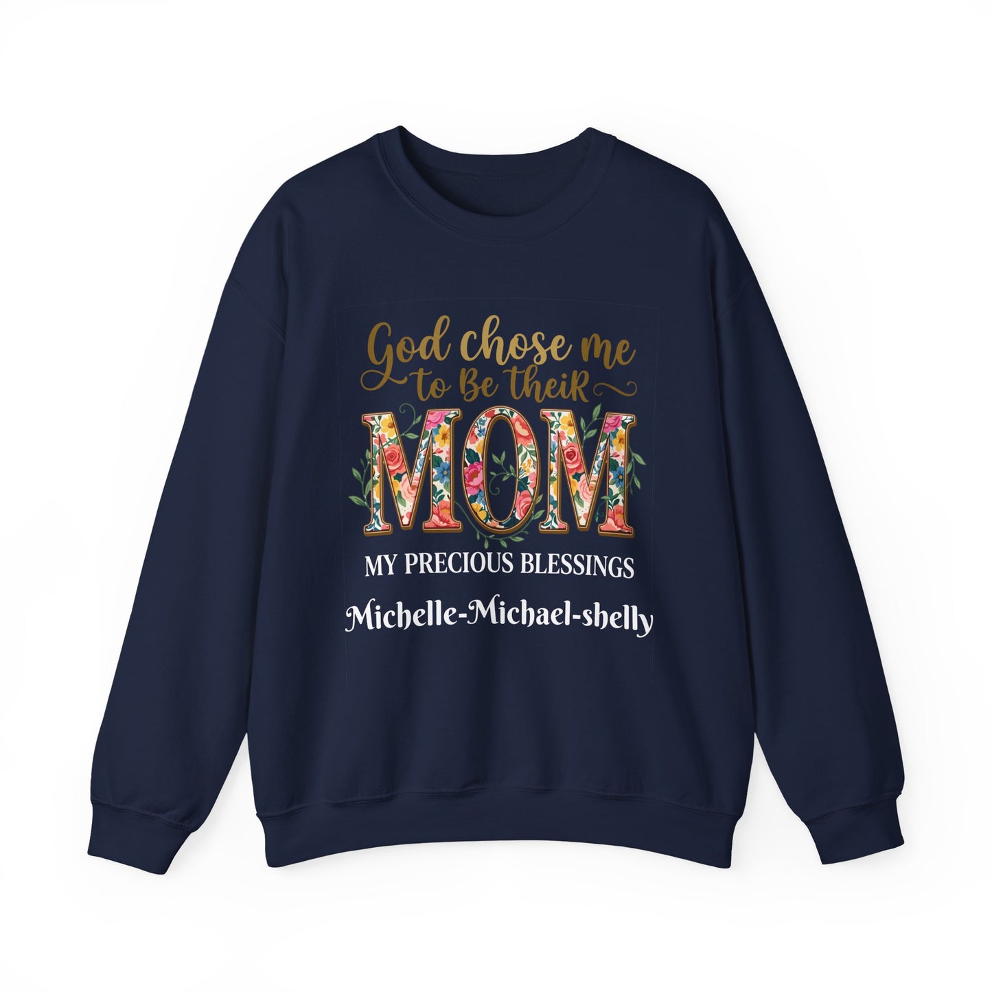 God Chose Me to Be Their Mom Personalized Sweatshirt | Christian hoodie | Custom Church Merch
