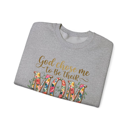 God Chose Me to Be Their Mom Personalized Sweatshirt | Christian hoodie | Custom Church Merch