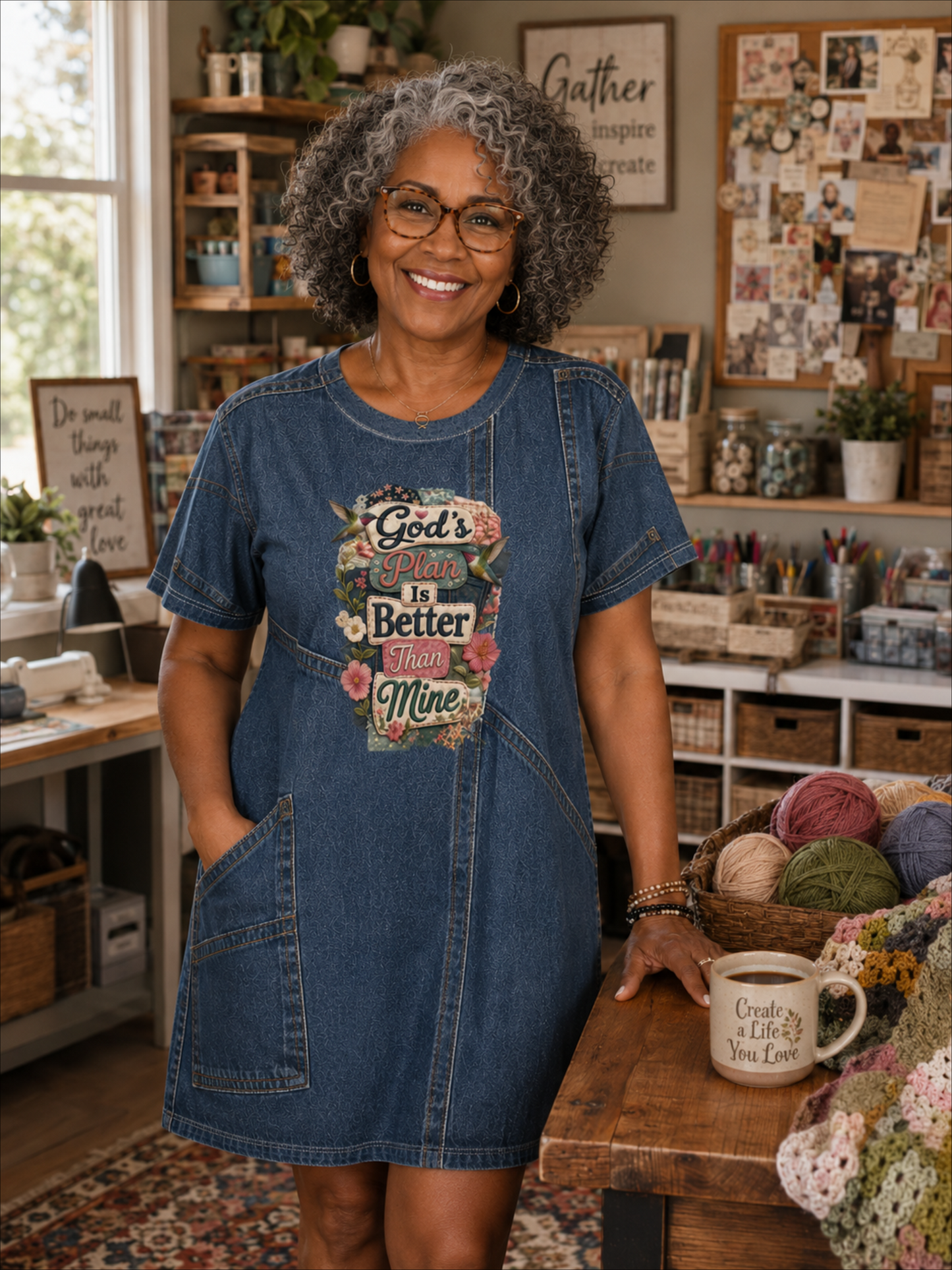God's Plan Is Better Than Mine T-Shirt Dress | Christian shirt dress | Custom Church Merch
