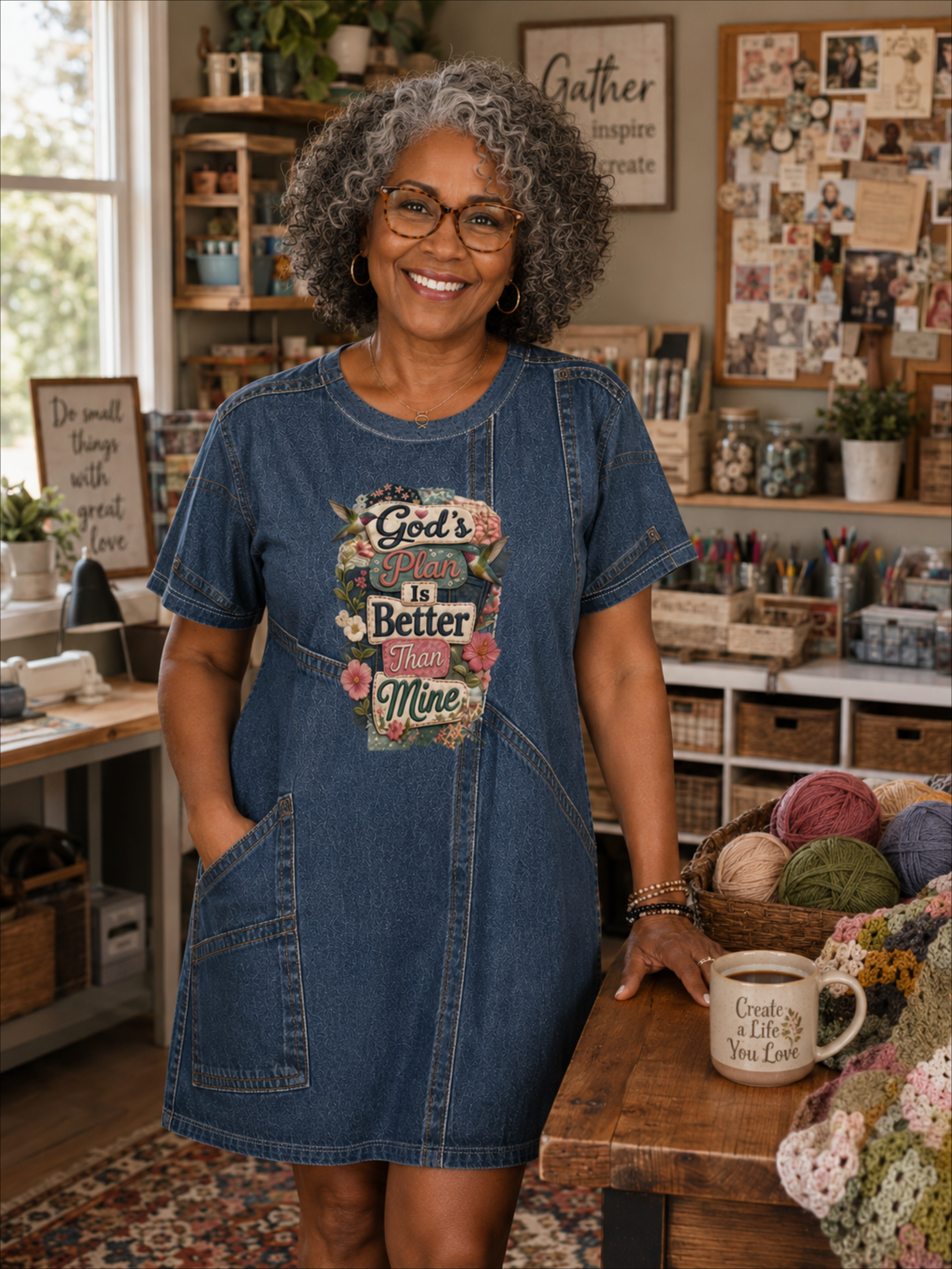 God's Plan Is Better Than Mine T-Shirt Dress | Christian shirt dress | Custom Church Merch