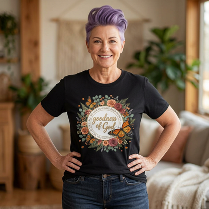 Christian Goodness of God Shirt for Women – His Goodness Never Fails Me Faith Ba | Christian shirt | Custom Church Merch
