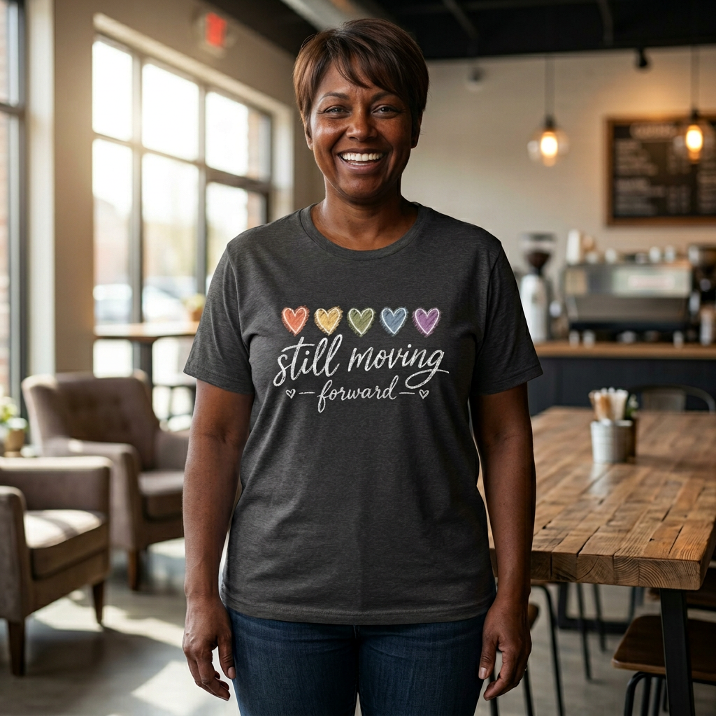 Christian Shirt for Women – Still Moving Forward Inspirational Faith Based Graphic T-Shirt
