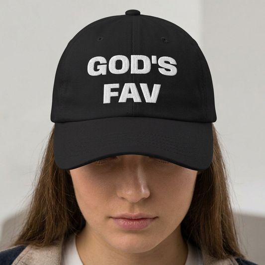 God's Fav Christian Dad Cap — Embroidered Faith Baseball Hat | Christian hat | Custom Church Merch
