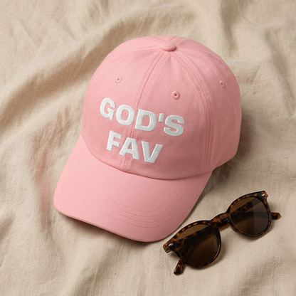 God's Fav Christian Dad Cap — Embroidered Faith Baseball Hat | Christian hat | Custom Church Merch