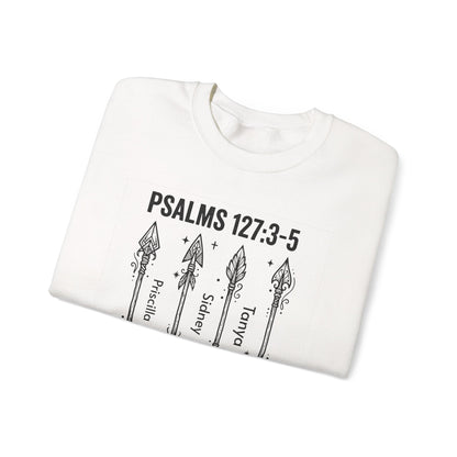 Psalm 127:3-5 Personalized Crewneck Sweatshirt | Christian hoodie | Custom Church Merch