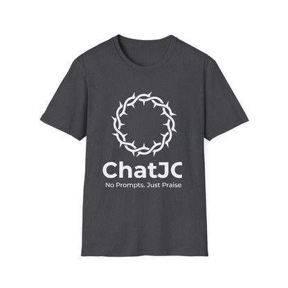 Christian AI Humor Shirt for Men Women – ChatJC Crown of Thorns Graphic Tee Fait | Christian shirt | Custom Church Merch