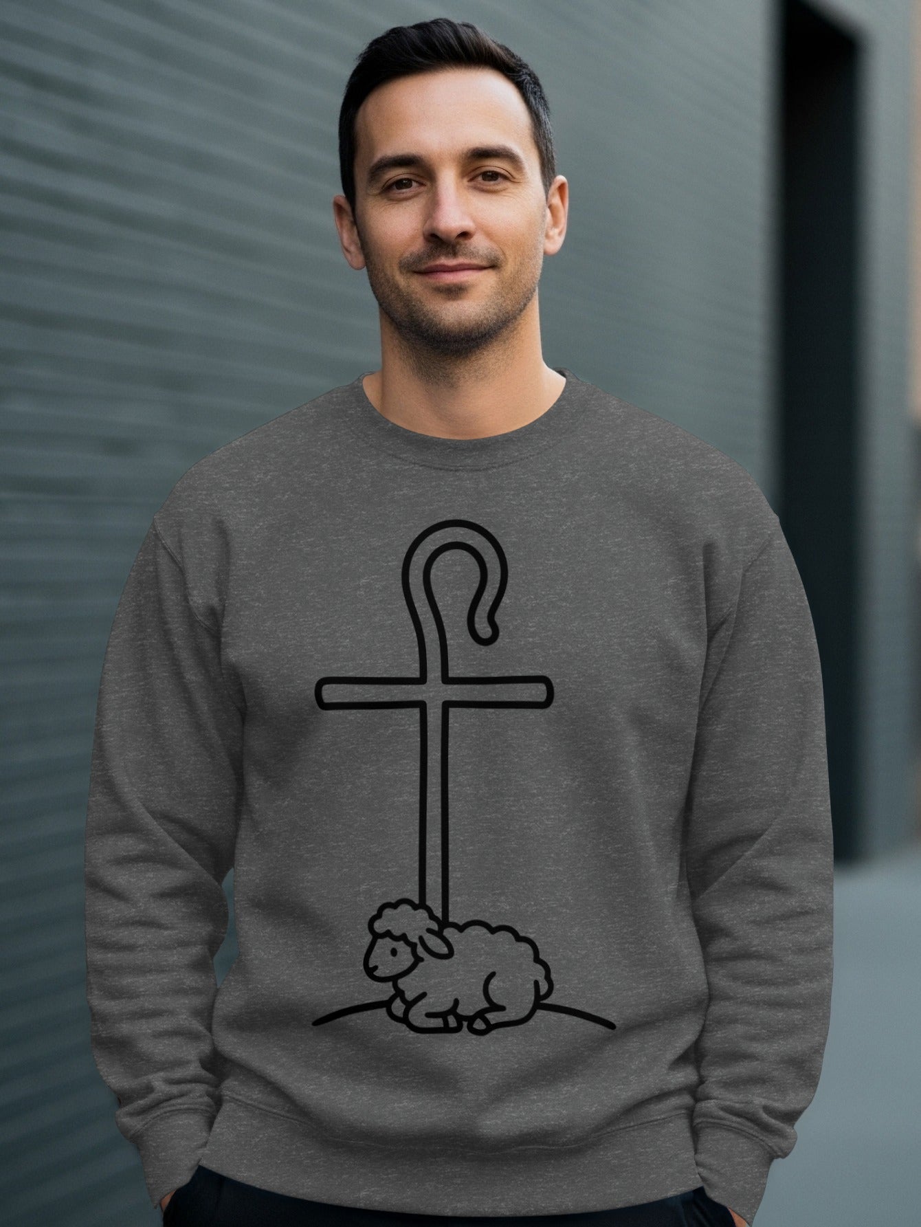 Lamb of God Christian T-Shirt, Good Shepherd Cross Tee, Religious Faith Apparel, | Christian shirt | Custom Church Merch