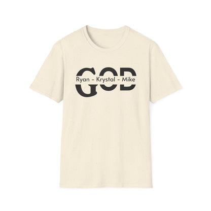 Personalized God Name Stripe T-Shirt — Add Kids Names Faith Tee (e.g., Ryan • Kr | Christian shirt | Custom Church Merch