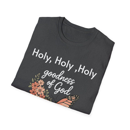 Personalized Scripture T-Shirt — Monarch Butterfly & Flowers | Christian shirt | Custom Church Merch