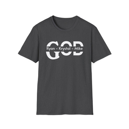Personalized God Name Stripe T-Shirt — Add Kids Names Faith Tee (e.g., Ryan • Kr | Christian shirt | Custom Church Merch
