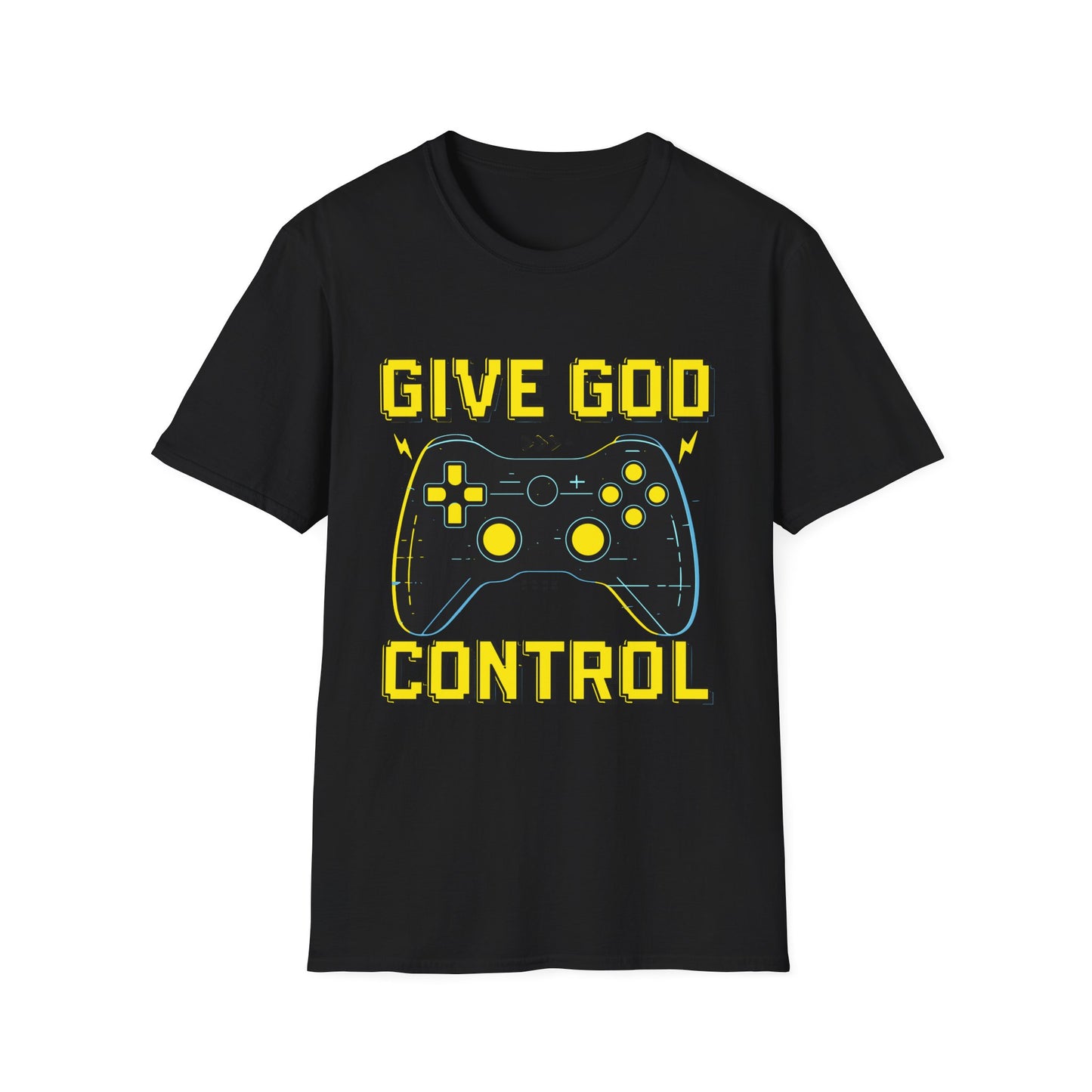 Give God Control - Christian Gamer T-Shirt - Funny Faith-Based Video Game Tee | Christian shirt | Custom Church Merch