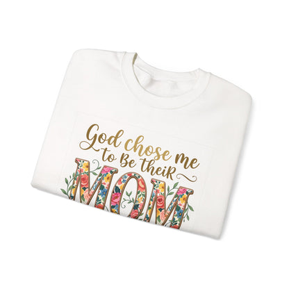 God Chose Me to Be Their Mom Personalized Sweatshirt | Christian hoodie | Custom Church Merch