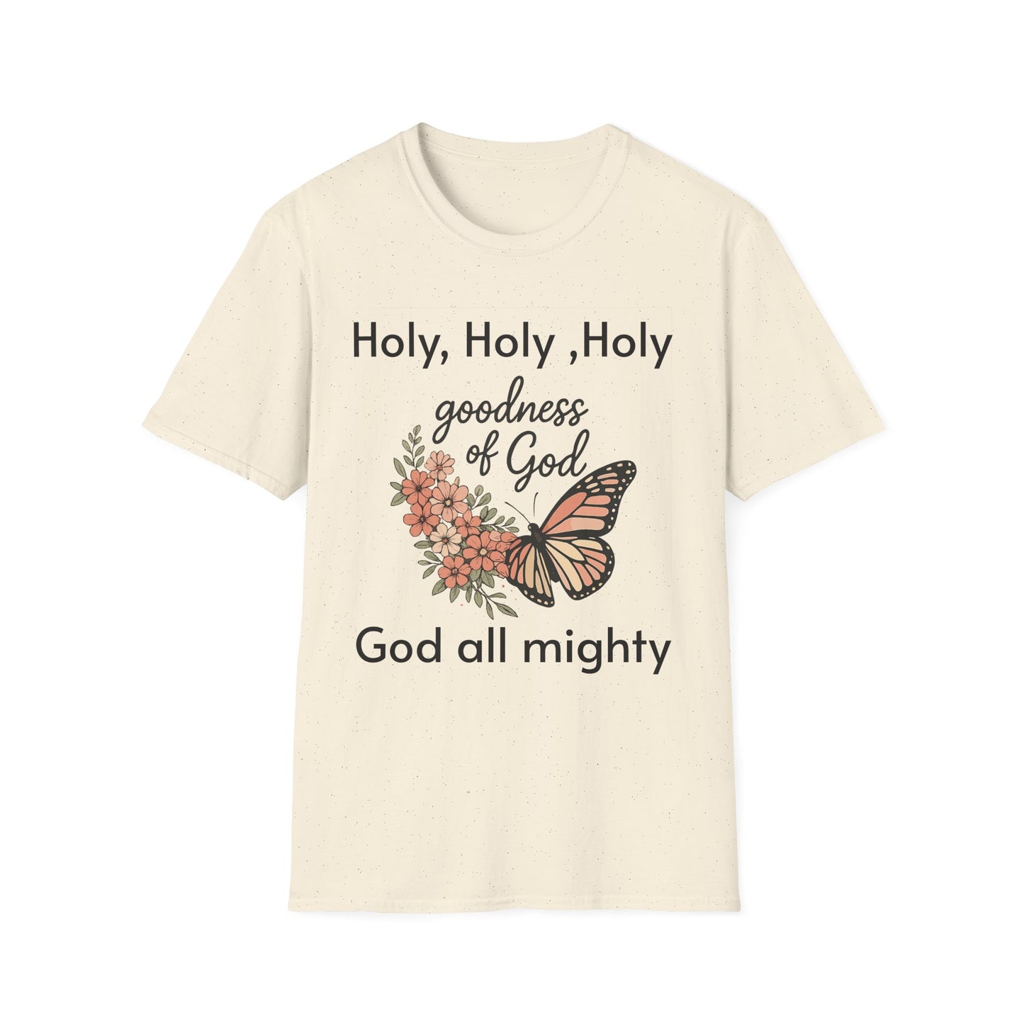 Personalized Scripture T-Shirt — Monarch Butterfly & Flowers | Christian shirt | Custom Church Merch
