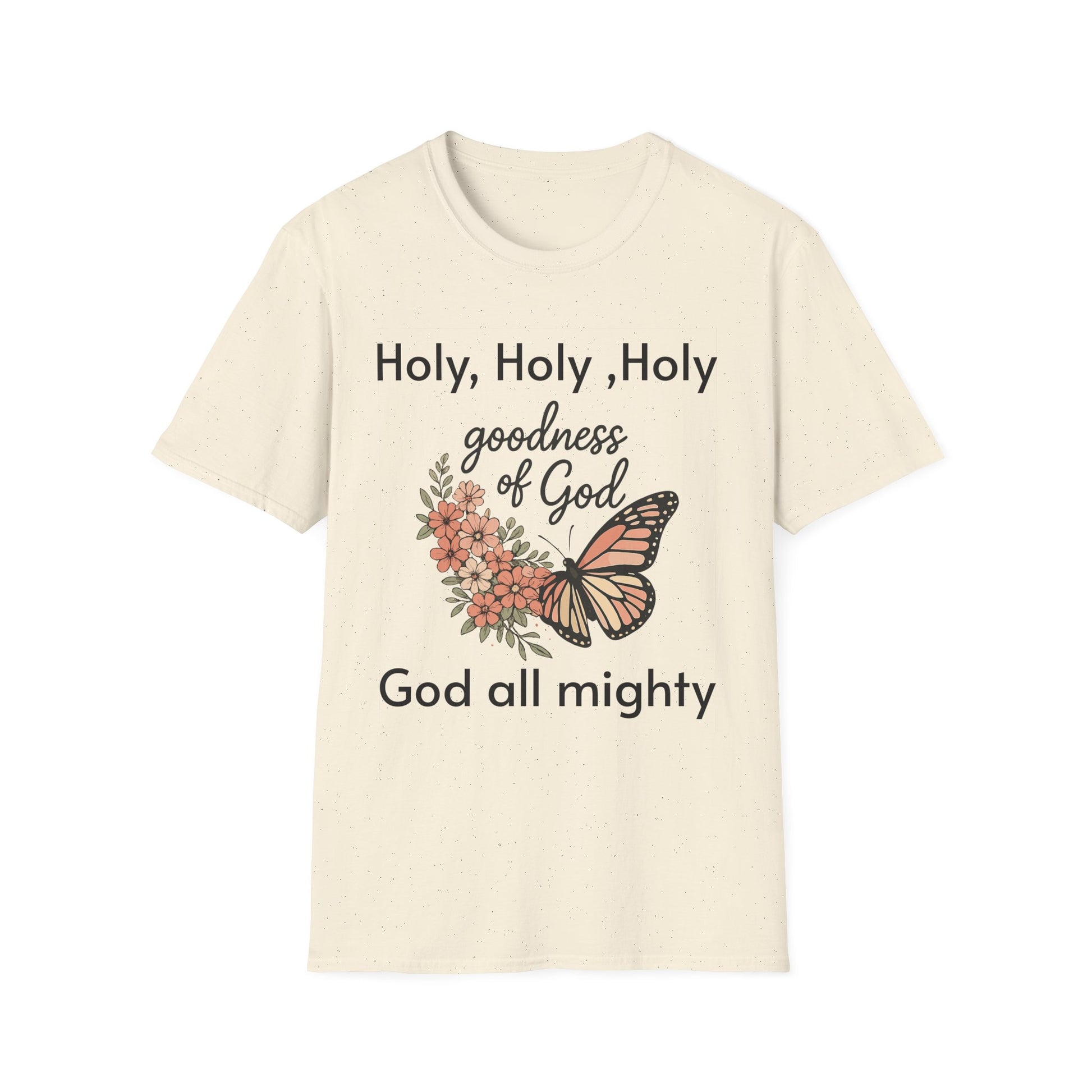 Personalized Scripture T-Shirt — Monarch Butterfly & Flowers | Christian shirt | Custom Church Merch