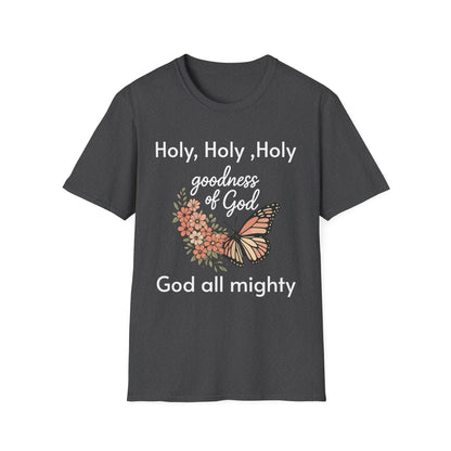 Personalized Scripture T-Shirt — Monarch Butterfly & Flowers | Christian shirt | Custom Church Merch
