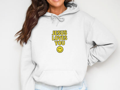 Jesus Loves You T-Shirt, Christian Faith Shirt, Religious Smiley Face Tee, Inspirational Message Top, Positive Gospel Apparel, Spiritual
