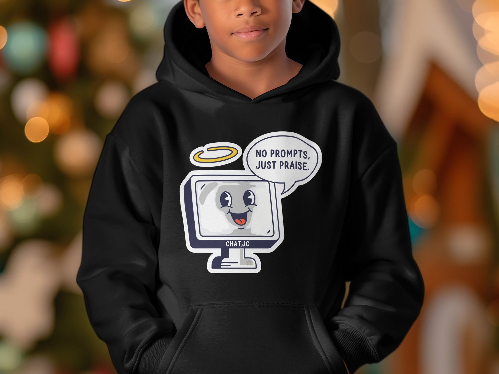 NO PROMPTS JUST PRAISE CHAT.JC Monitor Design Hoodie product type