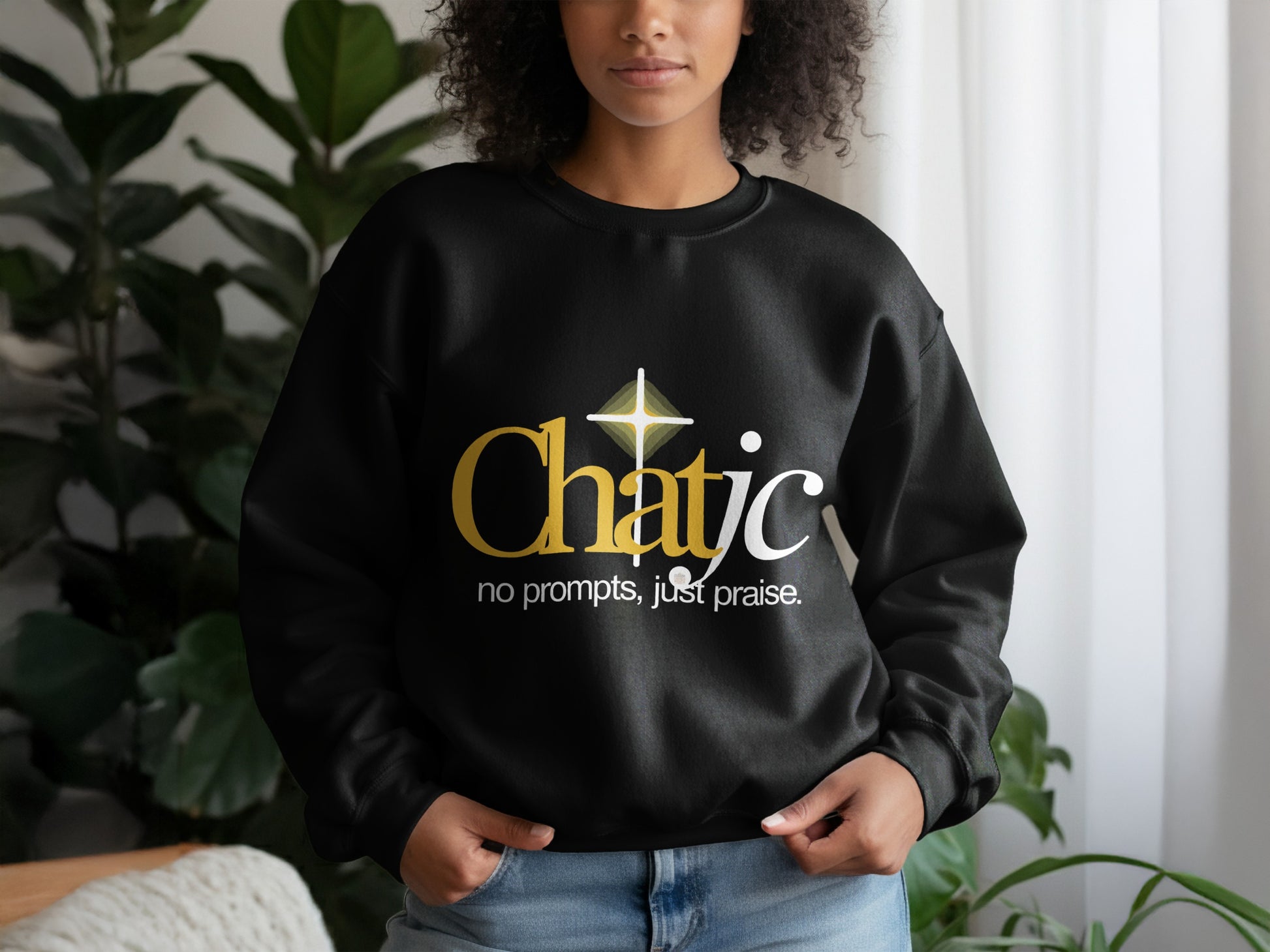 Chatjc no prompts just praise Black graphic product type
