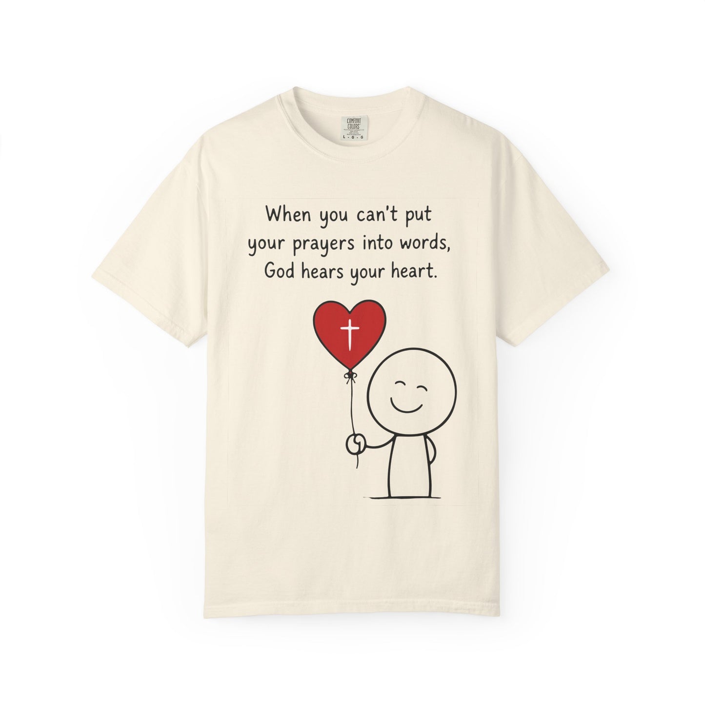 God Hears Your Heart Christian Oversized Shirt for Women, Comfort Colors Tee