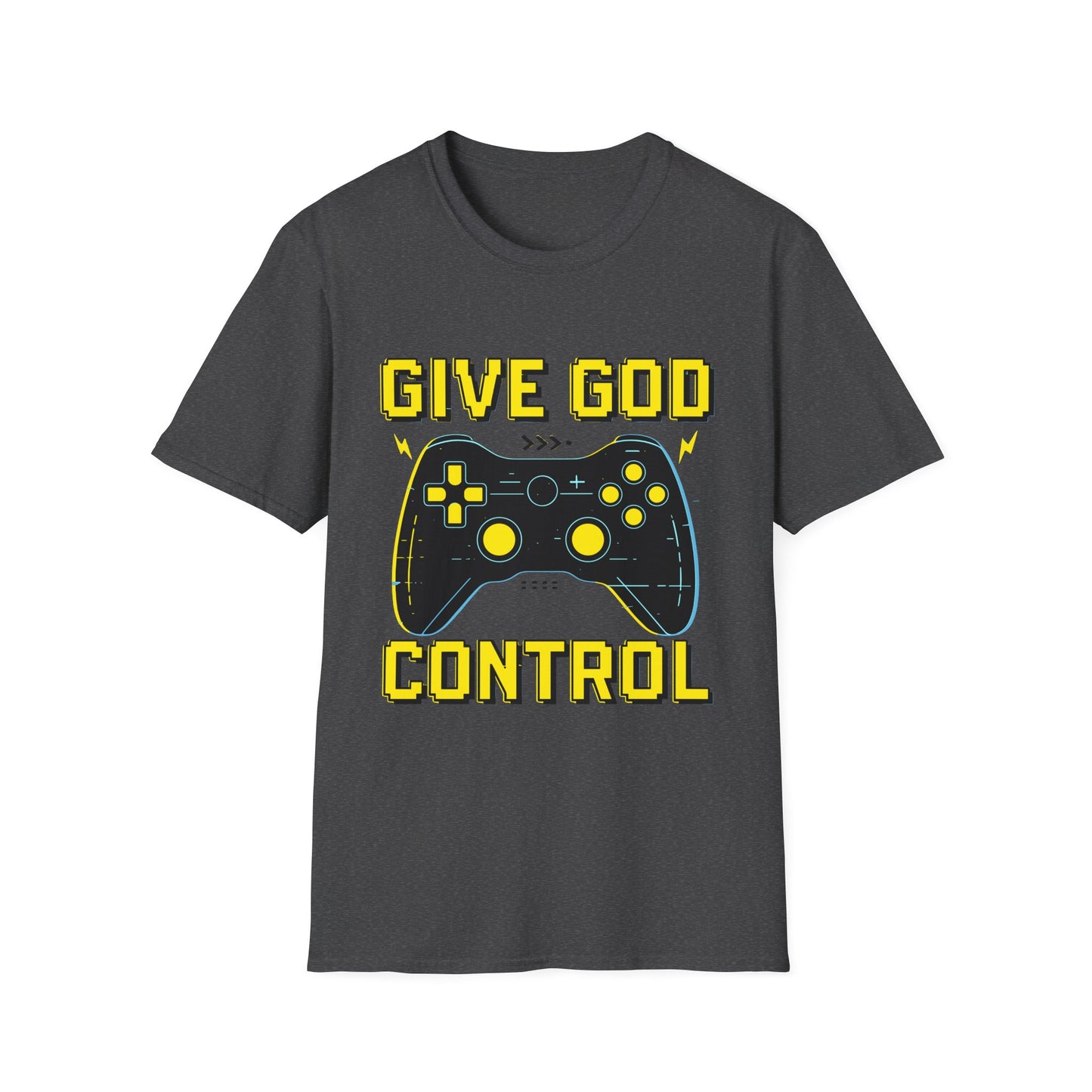 Give God Control - Christian Gamer T-Shirt - Funny Faith-Based Video Game Tee