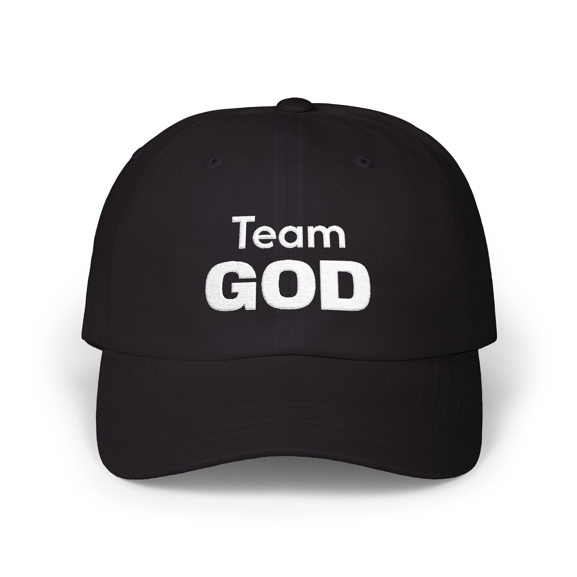 Team God Embroidered Faith Baseball Cap | Christian hat | Custom Church Merch
