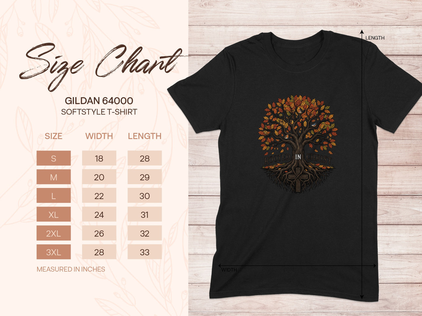 Rooted In Christ T-Shirt, Christian Faith Tree of Life Tee, Autumn Oak Tree with Cross Roots, Inspirational Religious Shirt Gift, Fall