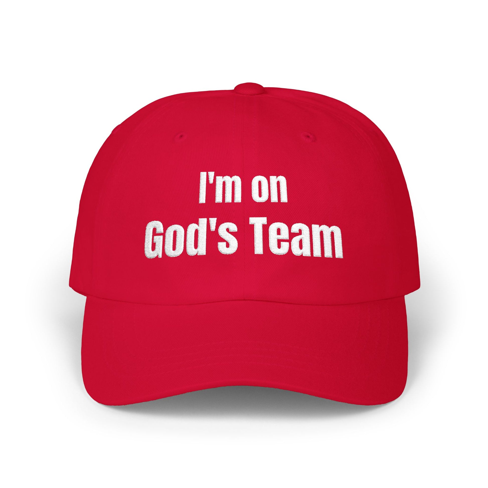 I'm On God's Team Christian Hat, Faith Dad Cap for Men & Women | Christian hat | Custom Church Merch