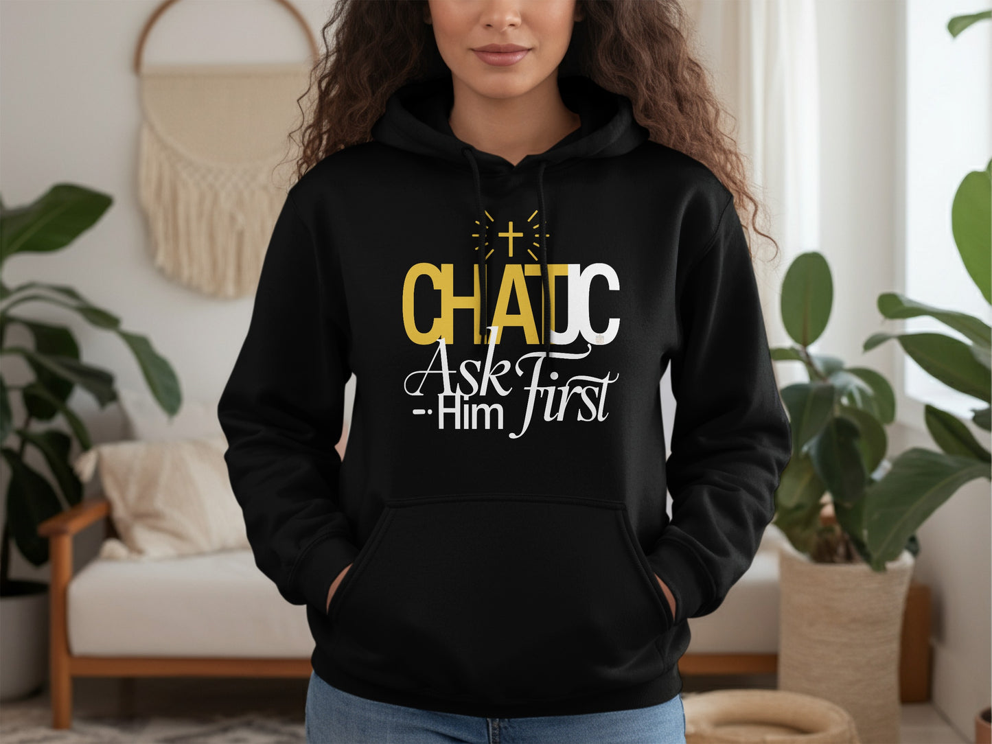 Faith Inspired CHAUC Ask Him First Design hoodie product type