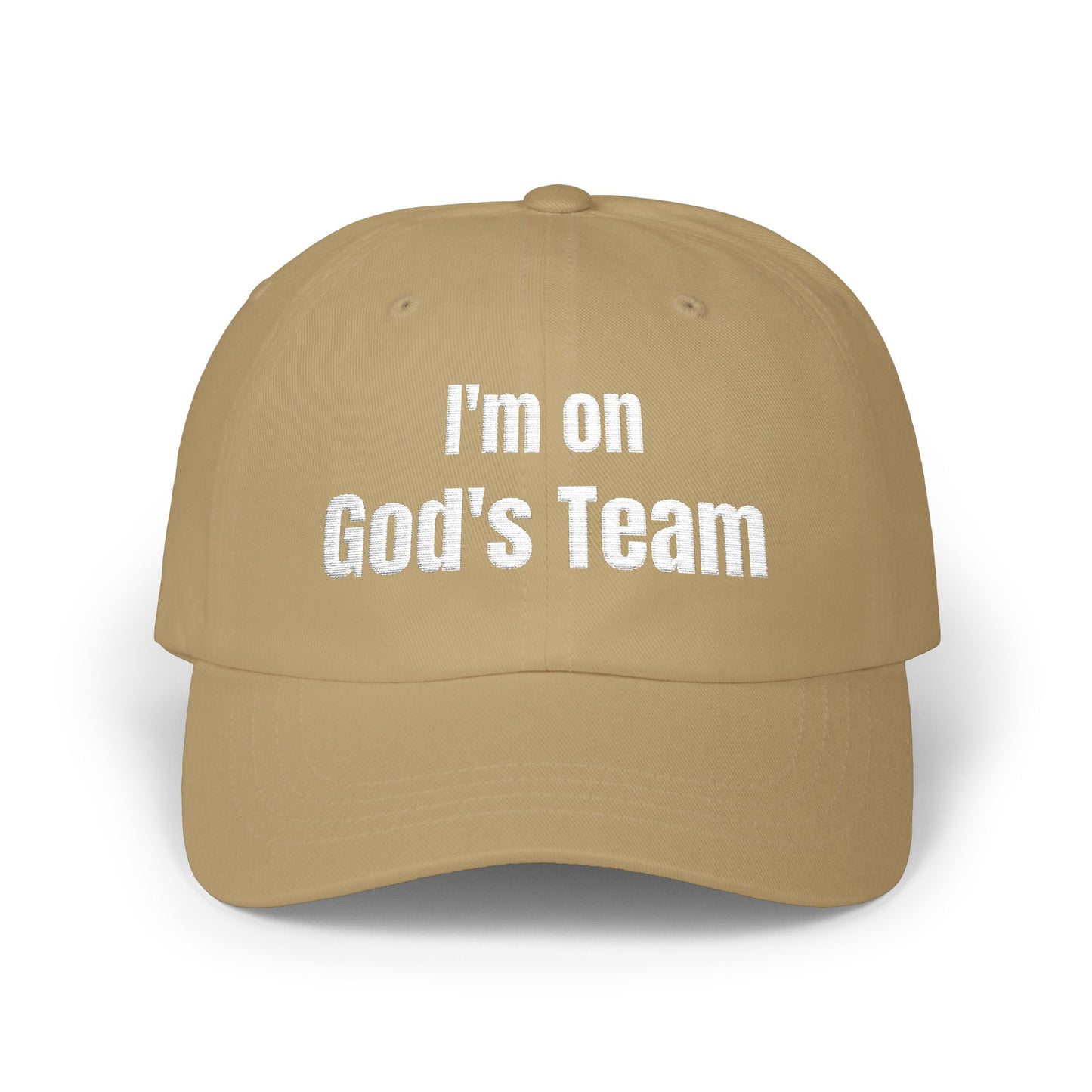 I'm On God's Team Christian Hat, Faith Dad Cap for Men & Women | Christian hat | Custom Church Merch