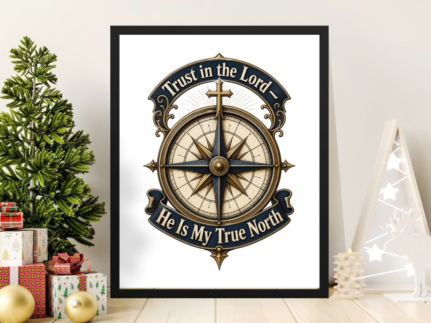Compass with text "Trust in the Lord- He Is My True North".