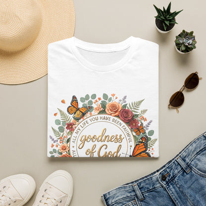 Christian Goodness of God Shirt for Women – His Goodness Never Fails Me Faith Ba | Christian shirt | Custom Church Merch