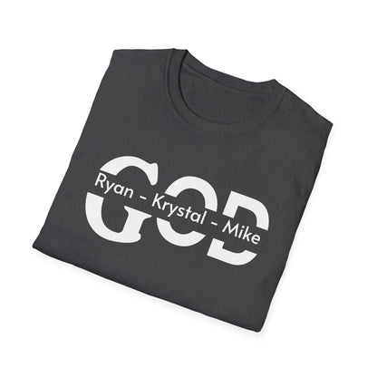 Personalized God Name Stripe T-Shirt — Add Kids Names Faith Tee (e.g., Ryan • Kr | Christian shirt | Custom Church Merch