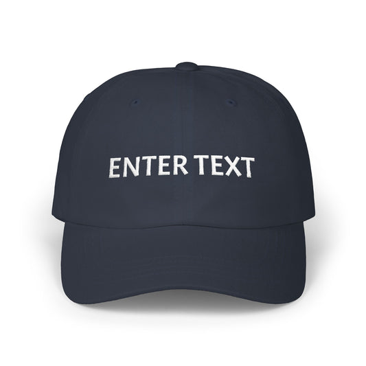 Personalized Low Profile Cap with Embroidered 'TEXT'