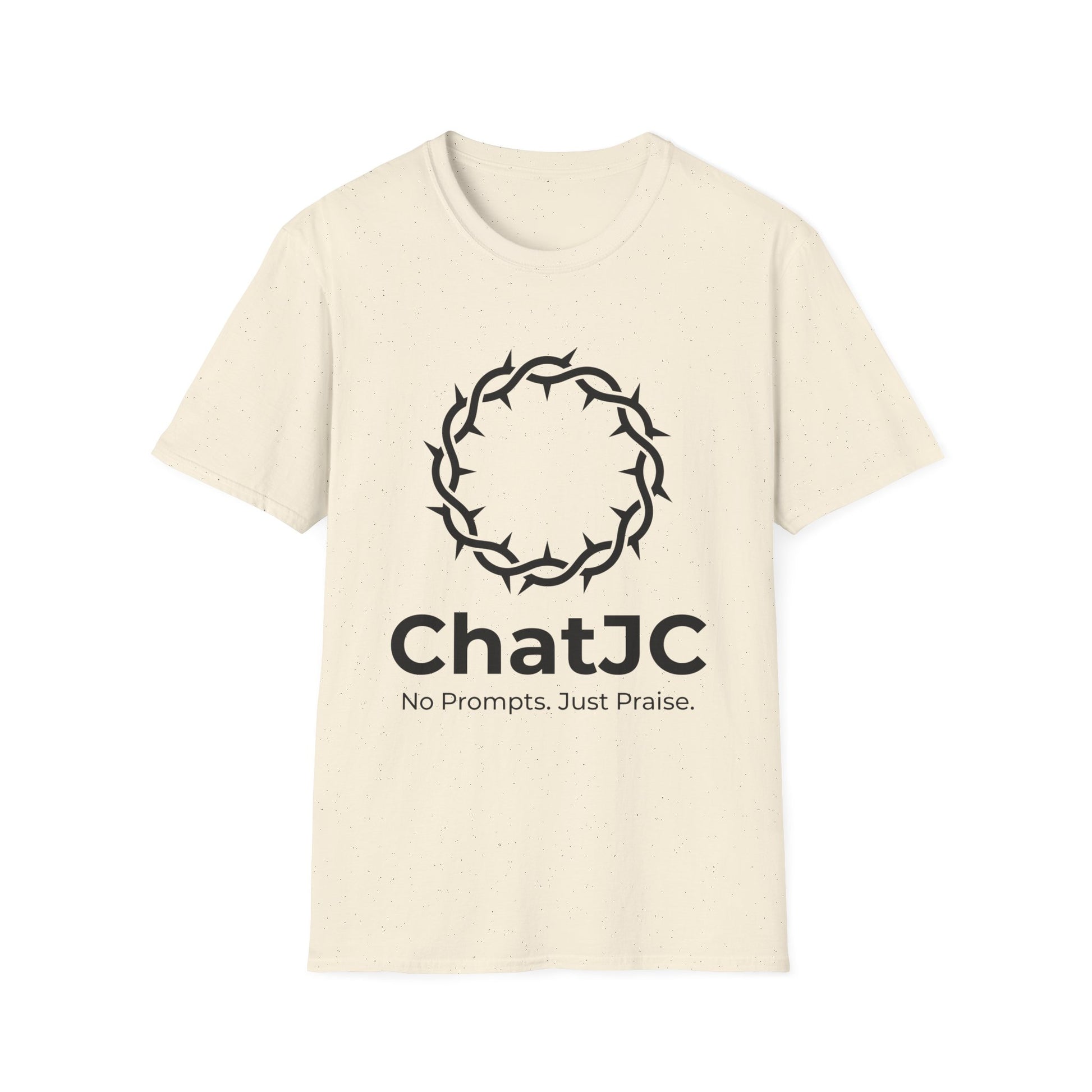 Christian AI Humor Shirt for Men Women – ChatJC Crown of Thorns Graphic Tee Fait | Christian shirt | Custom Church Merch