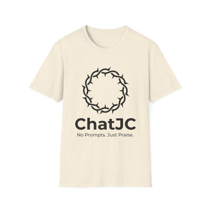 Christian AI Humor Shirt for Men Women – ChatJC Crown of Thorns Graphic Tee Fait | Christian shirt | Custom Church Merch