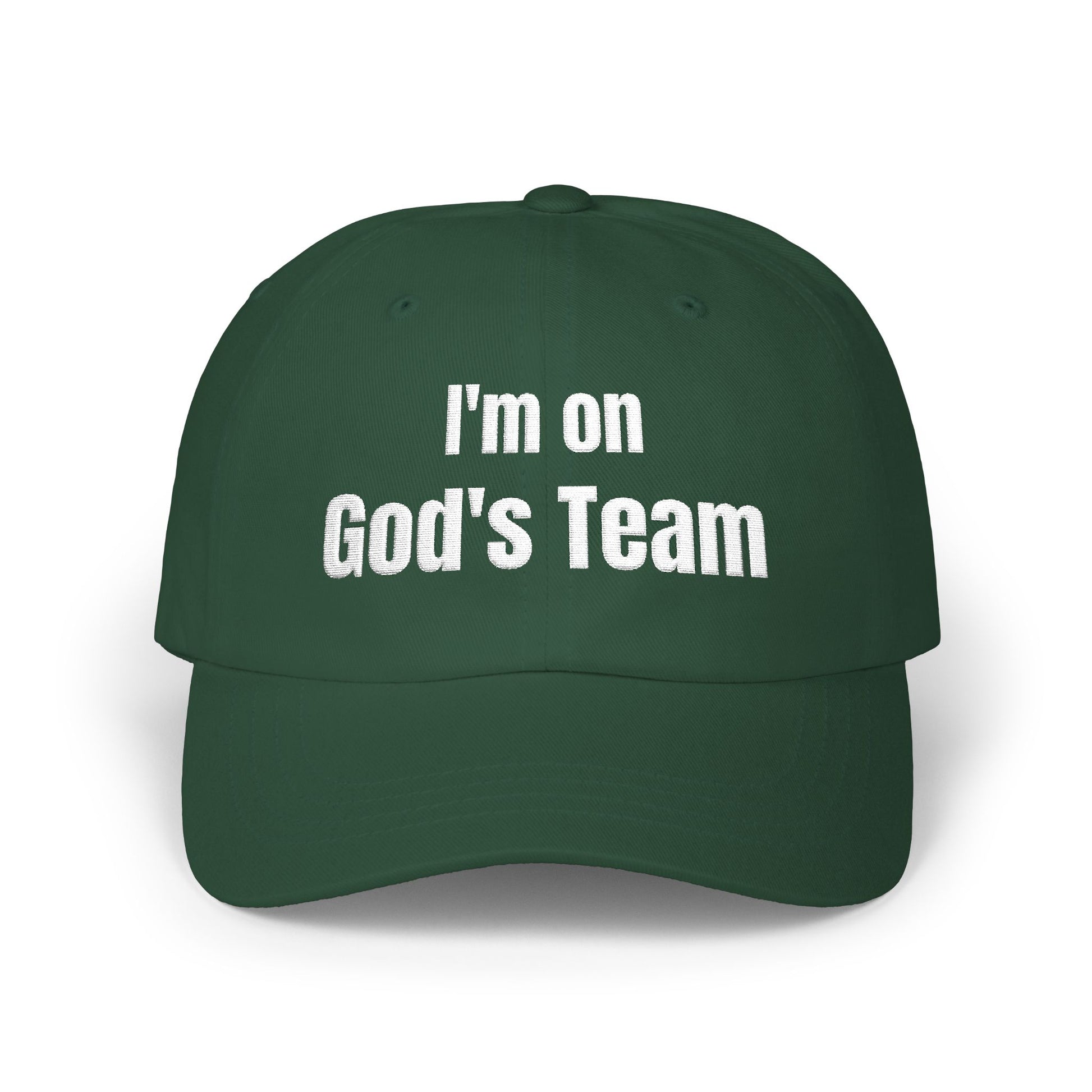 I'm On God's Team Christian Hat, Faith Dad Cap for Men & Women | Christian hat | Custom Church Merch