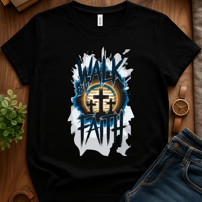 Walk By Faith V1 Print - Black